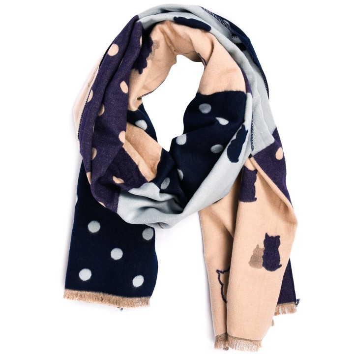 Patchwork Szalik damski duży bawełniany| Krateczka.pl