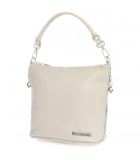 Szara damska torebka skórzana włoska skóra licowa - krateczka.pl