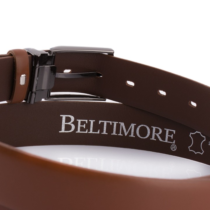 Beltimore skórzany pasek premium 3,5 cm męski brązowy| Sklep Krateczka