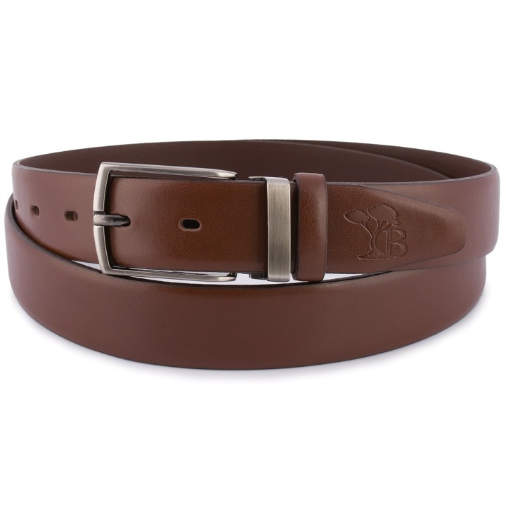 Beltimore skórzany pasek premium 3,5 cm męski brązowy| Sklep Krateczka