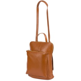 Camelowy plecak damski, elegancki plecak elegancki A4 S40| krateczka.pl