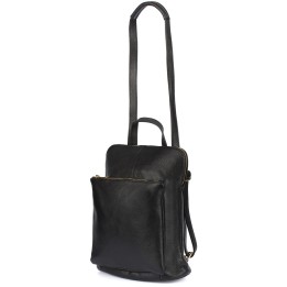 Czarny plecak damski, elegancki plecak elegancki A4 S40| krateczka.pl