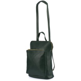 Ciemno-Zielony plecak damski, elegancki plecak elegancki A4 S40| krateczka.pl