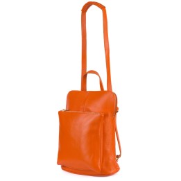 Pomarańczowy plecak damski, elegancki plecak elegancki A4 S40| krateczka.pl