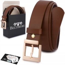 Skórzany pasek damski  skóra nat 3 cm Beltimore D67 |Krateczka.pl