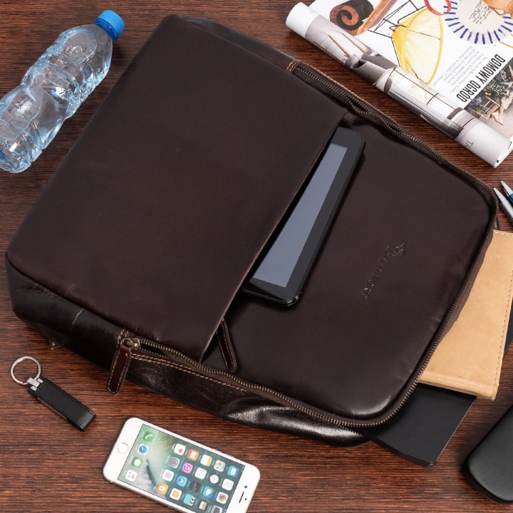 Plecak skórzany na laptopa 15,6 duży A4 Beltimore N05 | Krateczka.pl