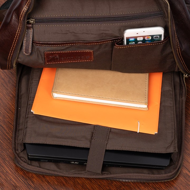 Plecak skórzany na laptopa 15,6 duży A4 Beltimore N05 | Krateczka.pl