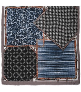 Patchwork Chusta damska apaszka pod szyję lekka elegancka  - Krateczka.pl