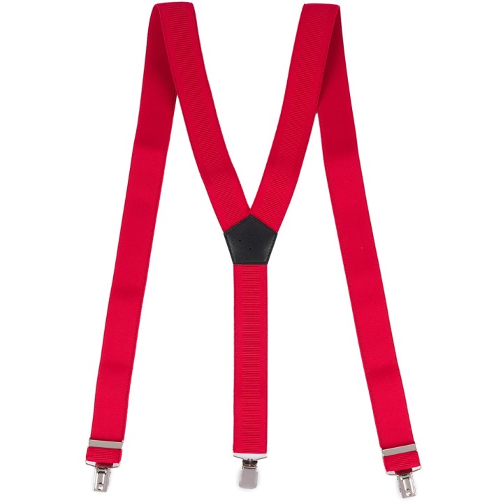 Szelki do spodni męskie eleganckie mocne V czerwone SZ6 | krateczka.pl