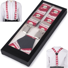 Szelki do spodni męskie eleganckie mocne V w renifery SZ6 | krateczka.pl