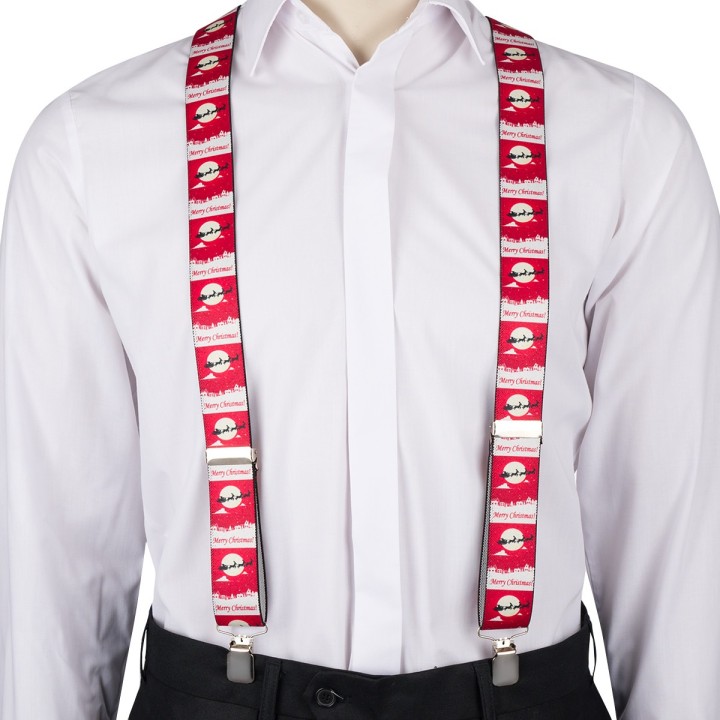 Szelki do spodni męskie eleganckie mocne V w renifery SZ6 | krateczka.pl