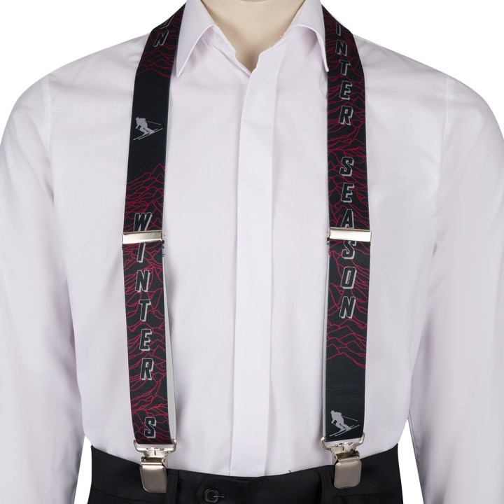 Szelki do spodni męskie eleganckie mocne V narciarskie WINTER SZ7 | krateczka.pl