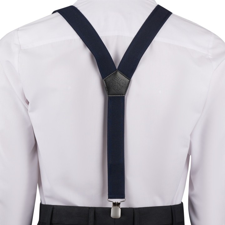 Szelki do spodni męskie eleganckie mocne V granatowe SZ6 | krateczka.pl
