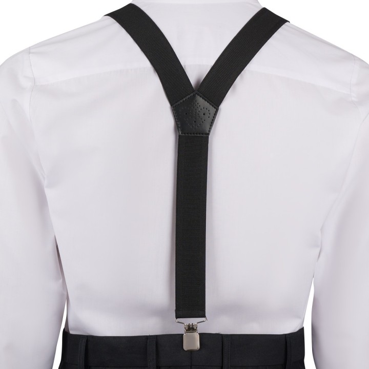 Szelki do spodni męskie eleganckie mocne V czarne SZ6 | krateczka.pl