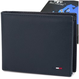 Męski portfel skórzany klasyczny RFiD granatowy Beltimore D44 | Sklep Krateczka