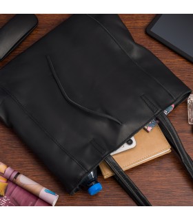 Torebka skórzana damska worek shopperka pojemna A4 W16 | Krateczka.pl