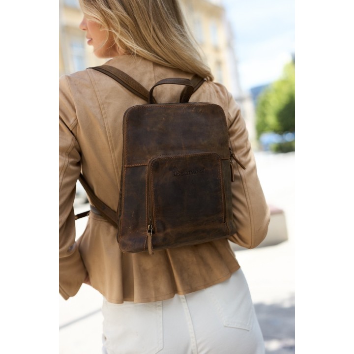 Plecak saszetka nerka przez ramię crossbody brazowy S11 | Sklep Krateczka.pl
