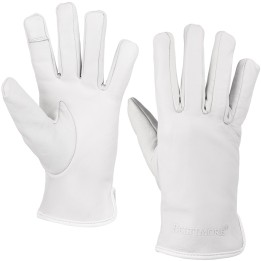Rękawiczki skórzane damskie białe polar touch finger BELTIMORE | Krateczka.pl