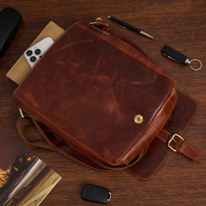 Torba męska skórzana na ramię elegancka Beltimore  N23 | Krateczka.pl