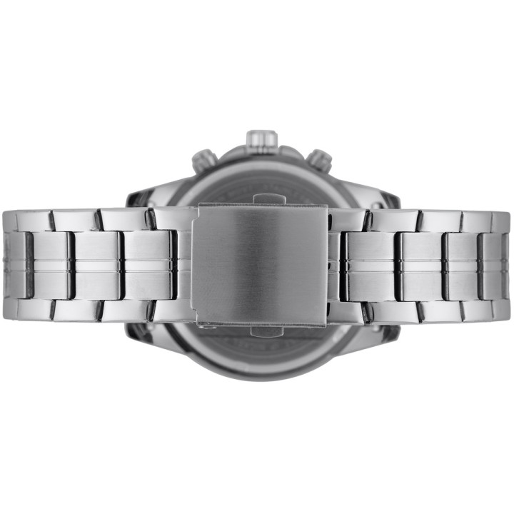 Zegarek męski bransoleta duży srebrny datownik chronograf Beltimore BT04- krateczka.pl