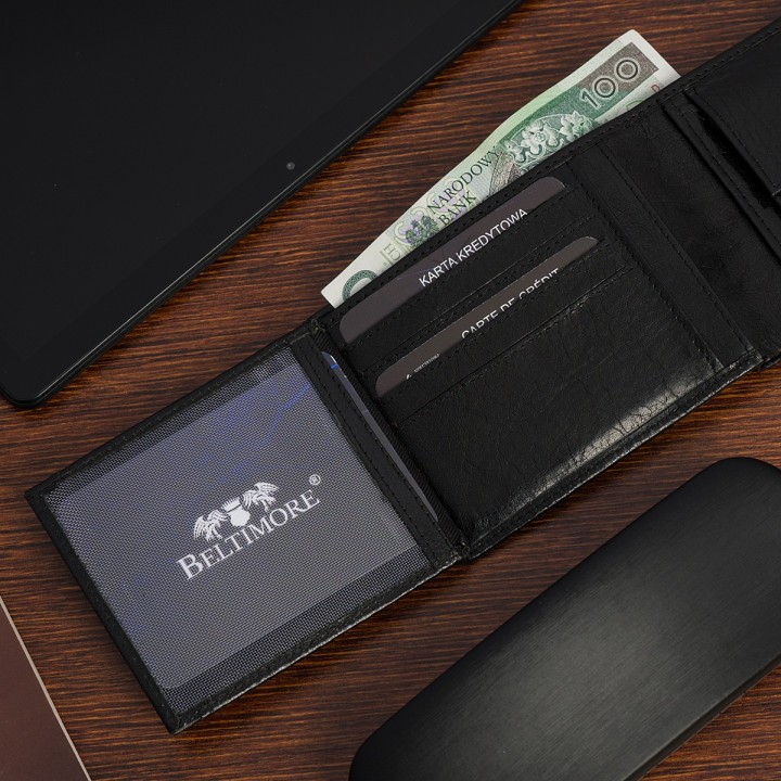 Męski portfel skórzany klasyczny RFiD duży Beltimore P09|krateczka.pl