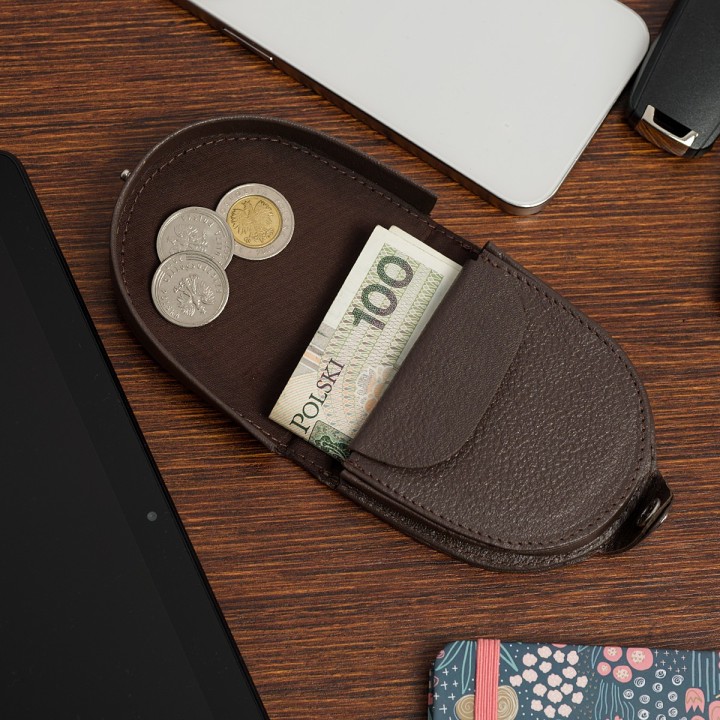 Podkówka portfel etui na pieniądze skórzana banknotówka Beltimore| Krateczka.pl