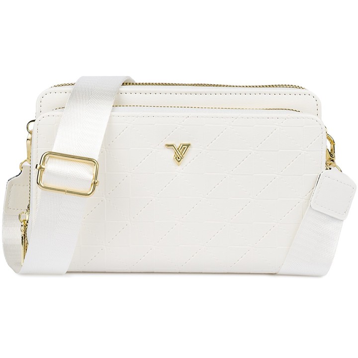 Biała Torebka crossbody damska mini na telefon POR-T-51- Krateczka.pl