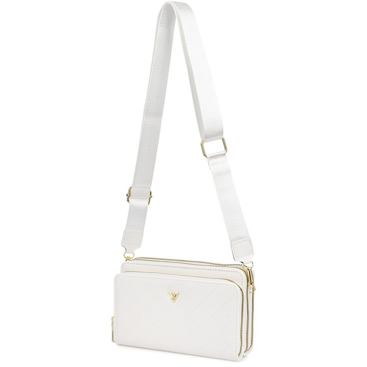 Biała Torebka crossbody damska mini na telefon POR-T-51- Krateczka.pl