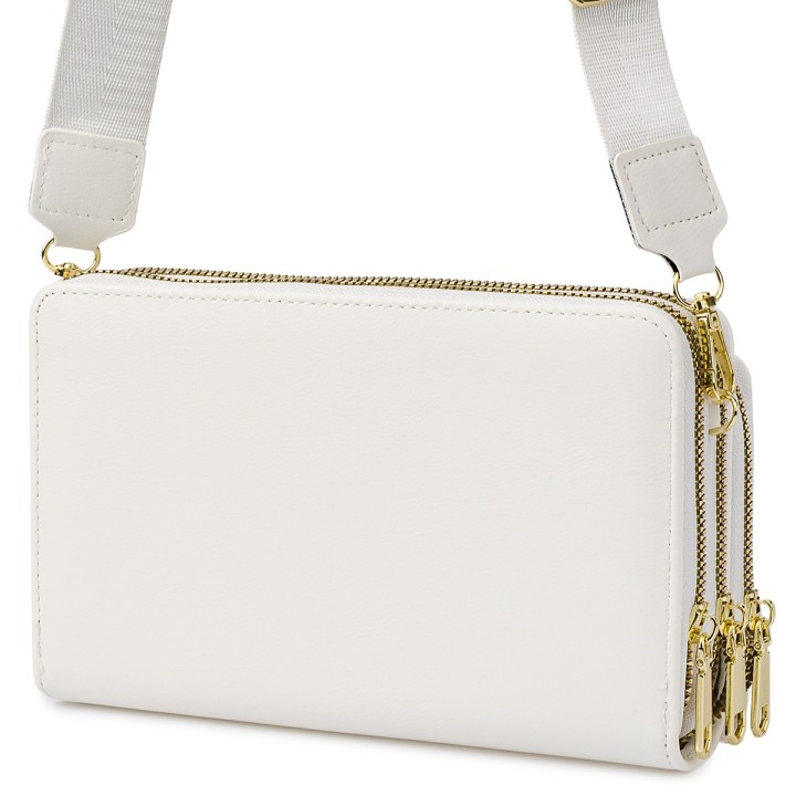 Biała Torebka crossbody damska mini na telefon POR-T-51- Krateczka.pl