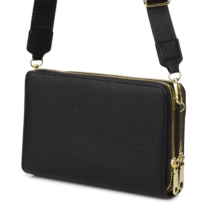 Czarna Torebka damska crossbody na telefon i karty POR-T-54- Krateczka.pl
