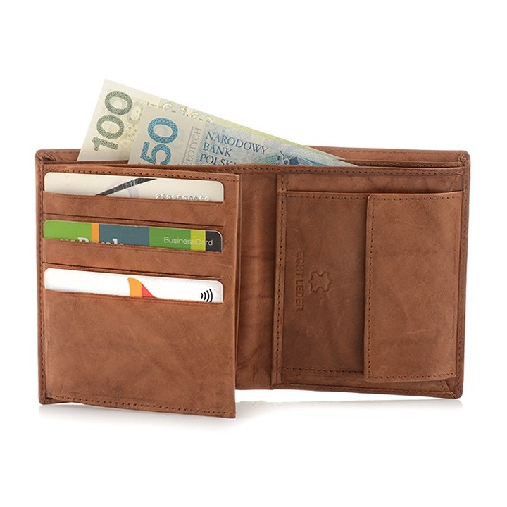 CZARNY SKÓRZANY PIONOWY PORTFEL 562C BAG STREET M34
