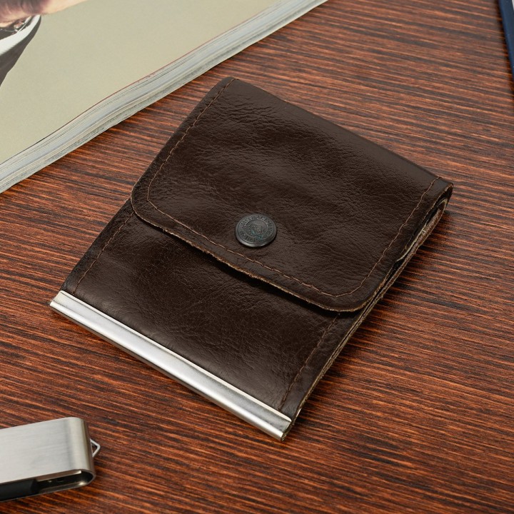 Polski portfel brązowe etui na pieniądze retro uniseks - krateczka.pl