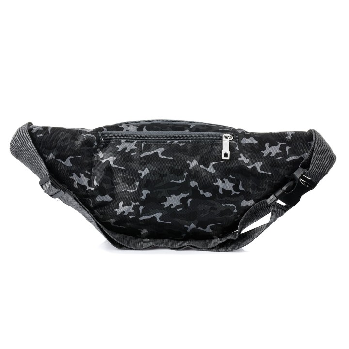 Szare moro saszetka nerka unisex kodura pojemna pasek - krateczka.pl