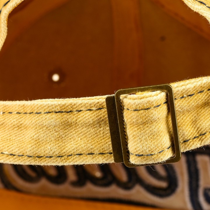 Żółta Czapka z daszkiem regulowana vintage unisex- krateczka.pl