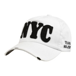 Biała Czapka z daszkiem baseballówka vintage NYC- krateczka.pl