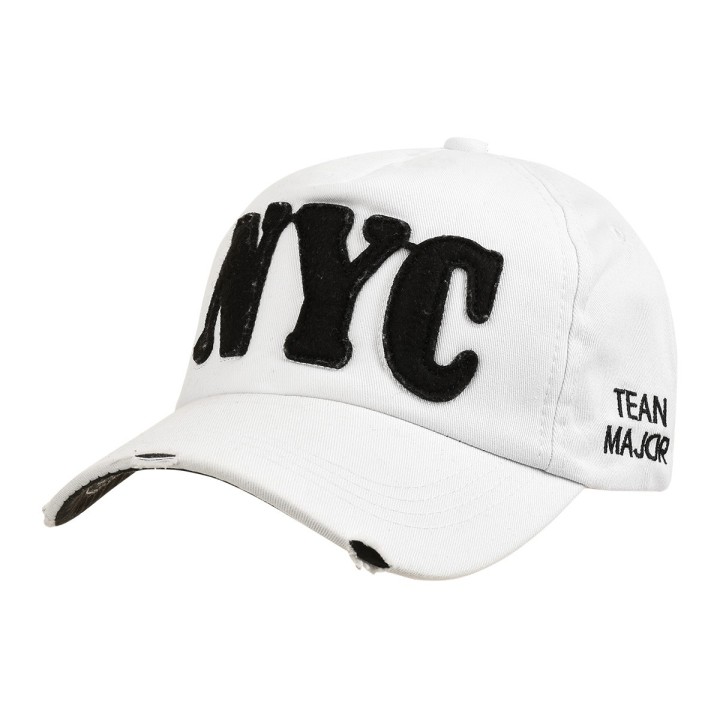 Biała Czapka z daszkiem baseballówka vintage NYC- krateczka.pl