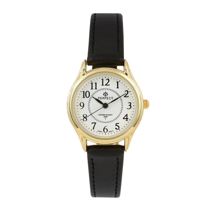 CZARNO-ZŁOTY ZEGAREK PERFECT KLASYCZNY DAMSKI RETRO MIYOTA 273