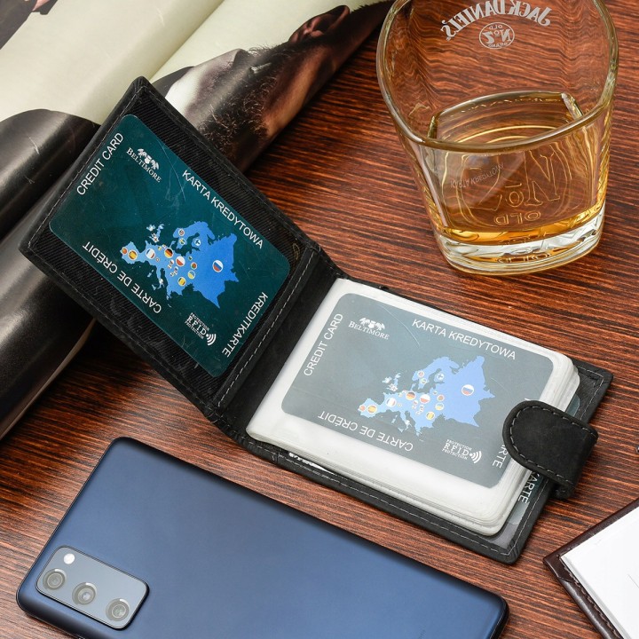 Etui skórzane na dokumenty karty wizytownik RFiD | SKLEP KRATECZKA