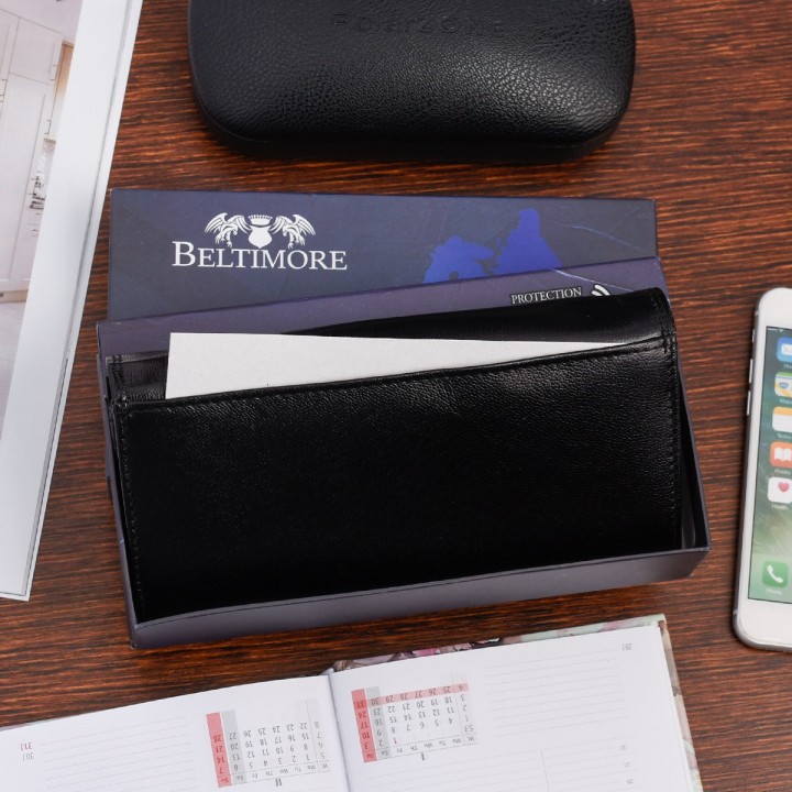 Damski skórzany portfel duży retro suwak RFiD BELTIMORE- krateczka.pl