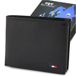 Męski portfel skórzany klasyczny RFiD czarny Beltimore D44 | Sklep Krateczka