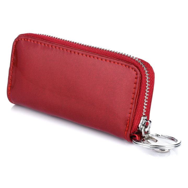 Czerwone etui na klucze skórzane Alessandro S46