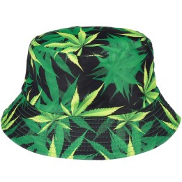 Zielony kapelusz dwustronny bucket hat wędkarski - krateczka.pl